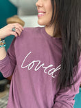 Load image into Gallery viewer, Loved Long Sleeve-Berry (Pre-order)
