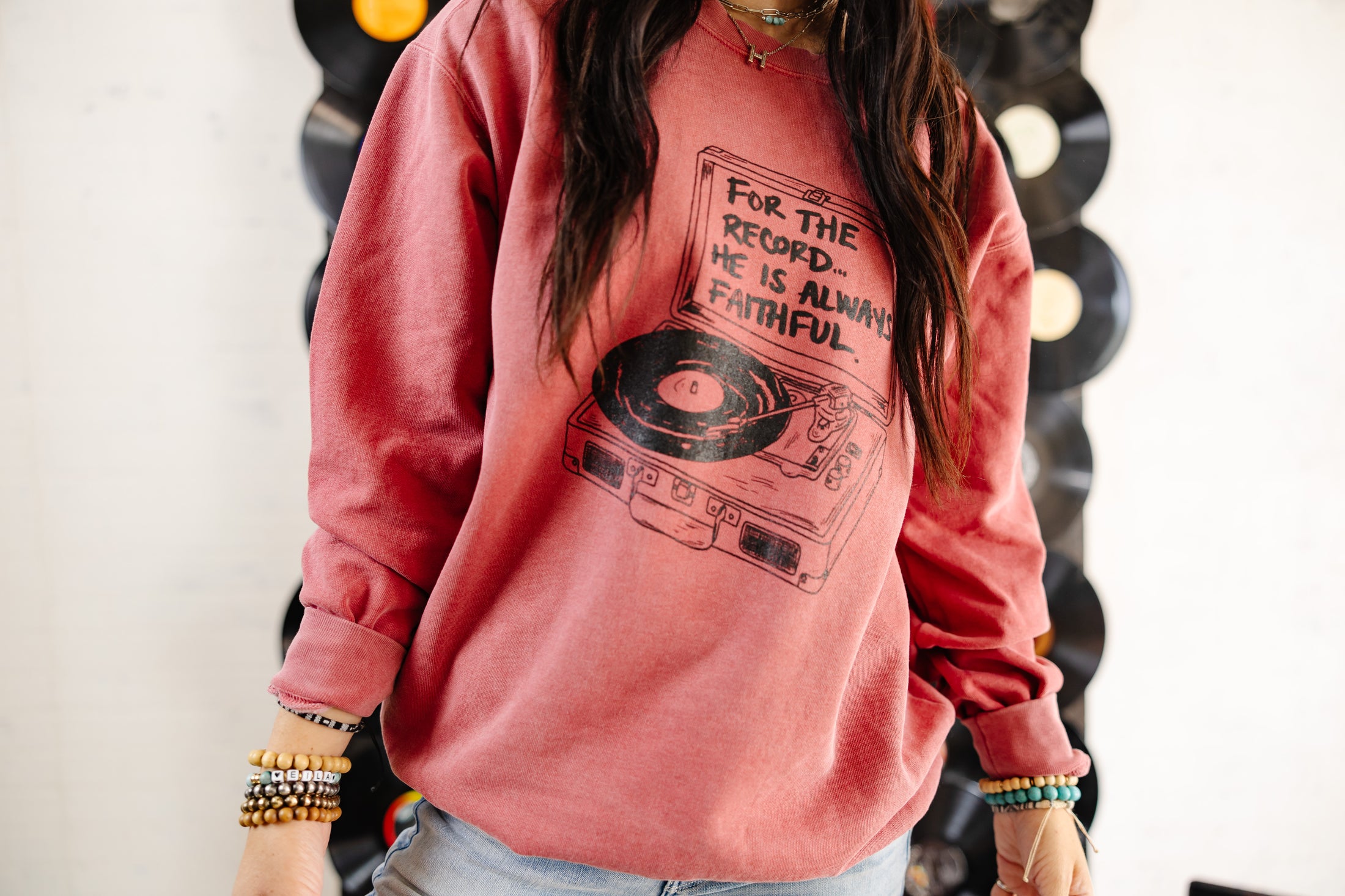 For The Record Sweatshirt- Apple