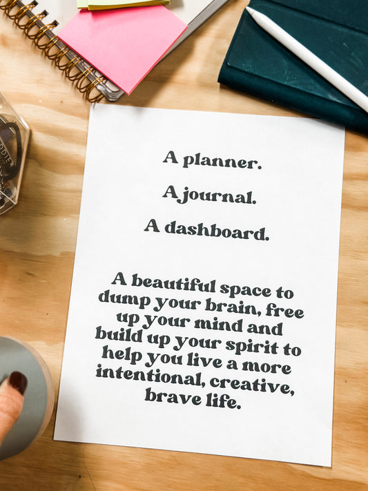 Brave Life Dashboard Printable