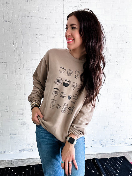 Teacher Fuel Sweatshirt-Cold Coffee