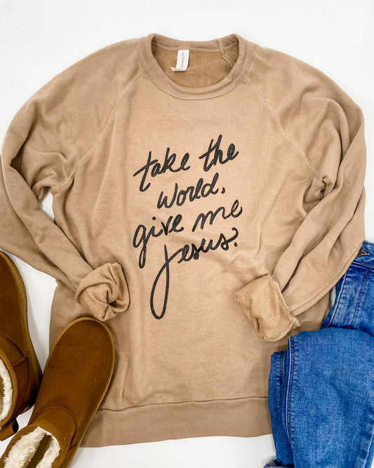 Give Me Jesus Sweatshirt - Tan