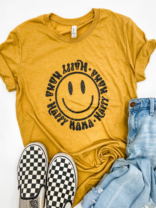 Happy Smiley Mama - Mustard